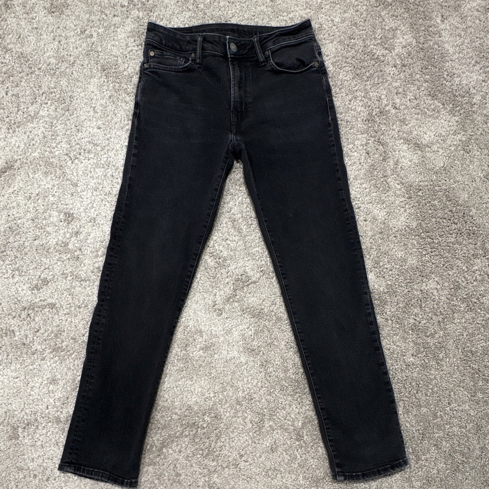 American Eagle AirFlex+ Skinny Black Dark Wash Denim Jeans Stretch 5-Pocket